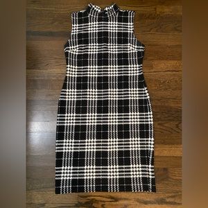 Sami & Jo Houndstooth Black White Body Fitted sleeveless size 12 New no tags